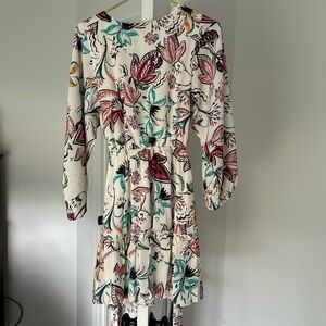 Baltic Born Mini Dress, Size XS, Off White Multi Color